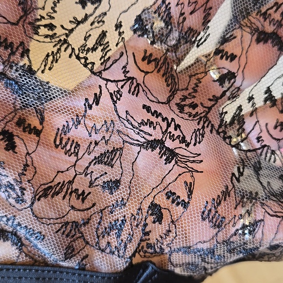 NWT Victoria's Secret Black Lacey Tiger Design High-waisted Thong Panties - Picture 8 of 9